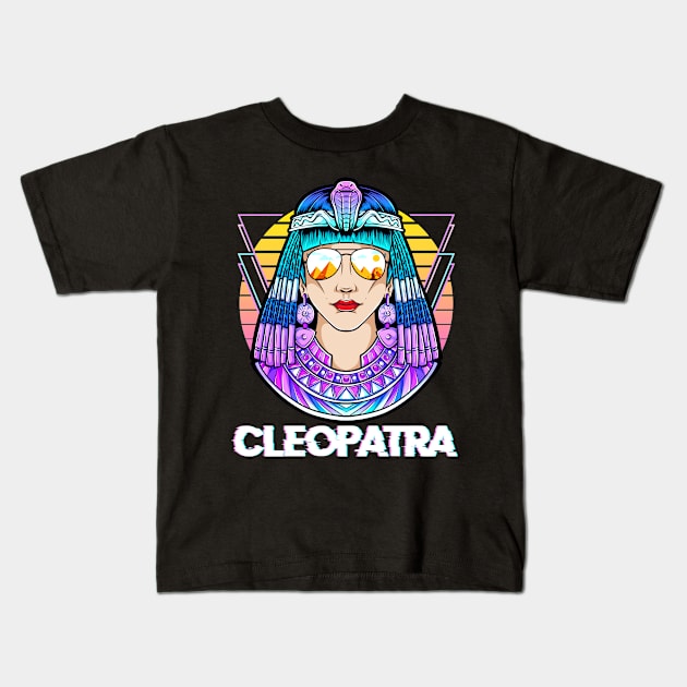 Cleopatra Queen Egypt Mythology, Ancient Egyptian Gods, Religion Folklore Kids T-Shirt by TheBeardComic